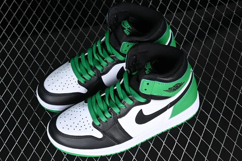 All categories Air Jordan Jordan series basketball shoes Air Jordan 1 High Pure original Air Jordan 1 High OG "Lucky Green" AJ1 Joe 1 Celtics black green toe DZ5485-031